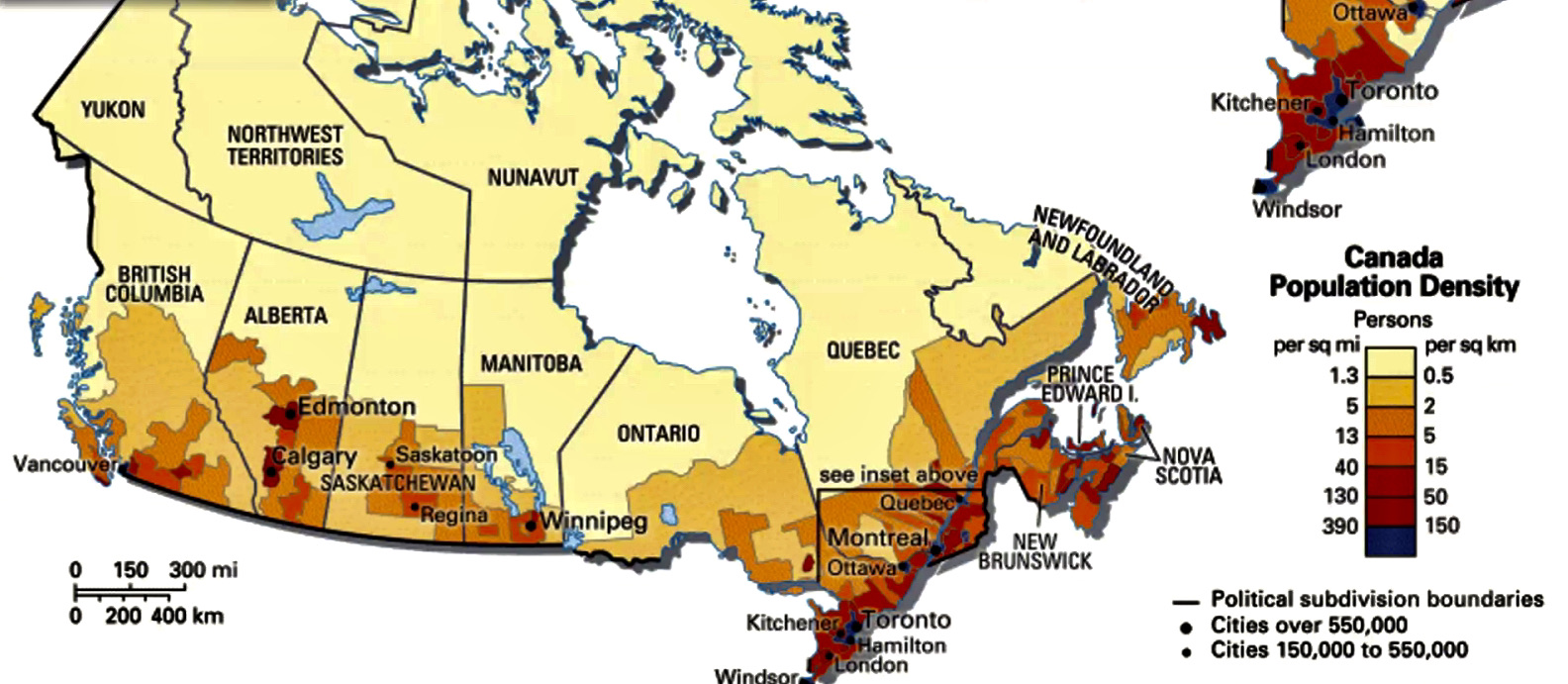 Regiony pro studium na střední škole v Kanadě